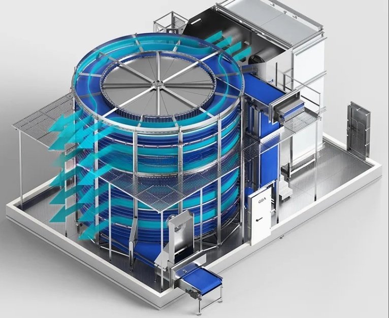 700kg IQF Spiral Freezer for Food Processing